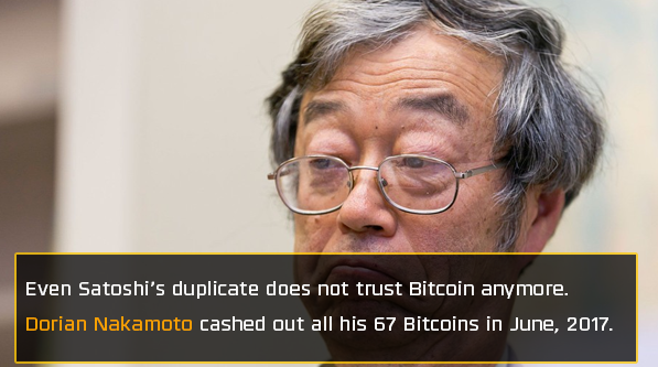 Dorian Nakamoto believes bitcoin is a bubble
