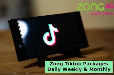Zong Tiktok Packages Daily Weekly & Monthly