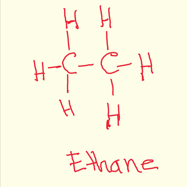 Structural formula of ethane