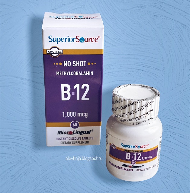 Superior Source, Метилкобаламин B-12, 1000 мкг, 60 быстрорастворимых таблеток MicroLingual