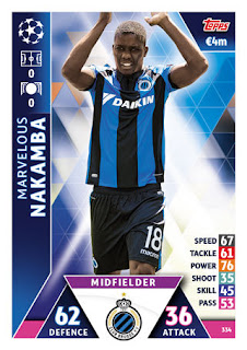 Match Attax UEFA Champions League 2018 2019 Club Brugge Set