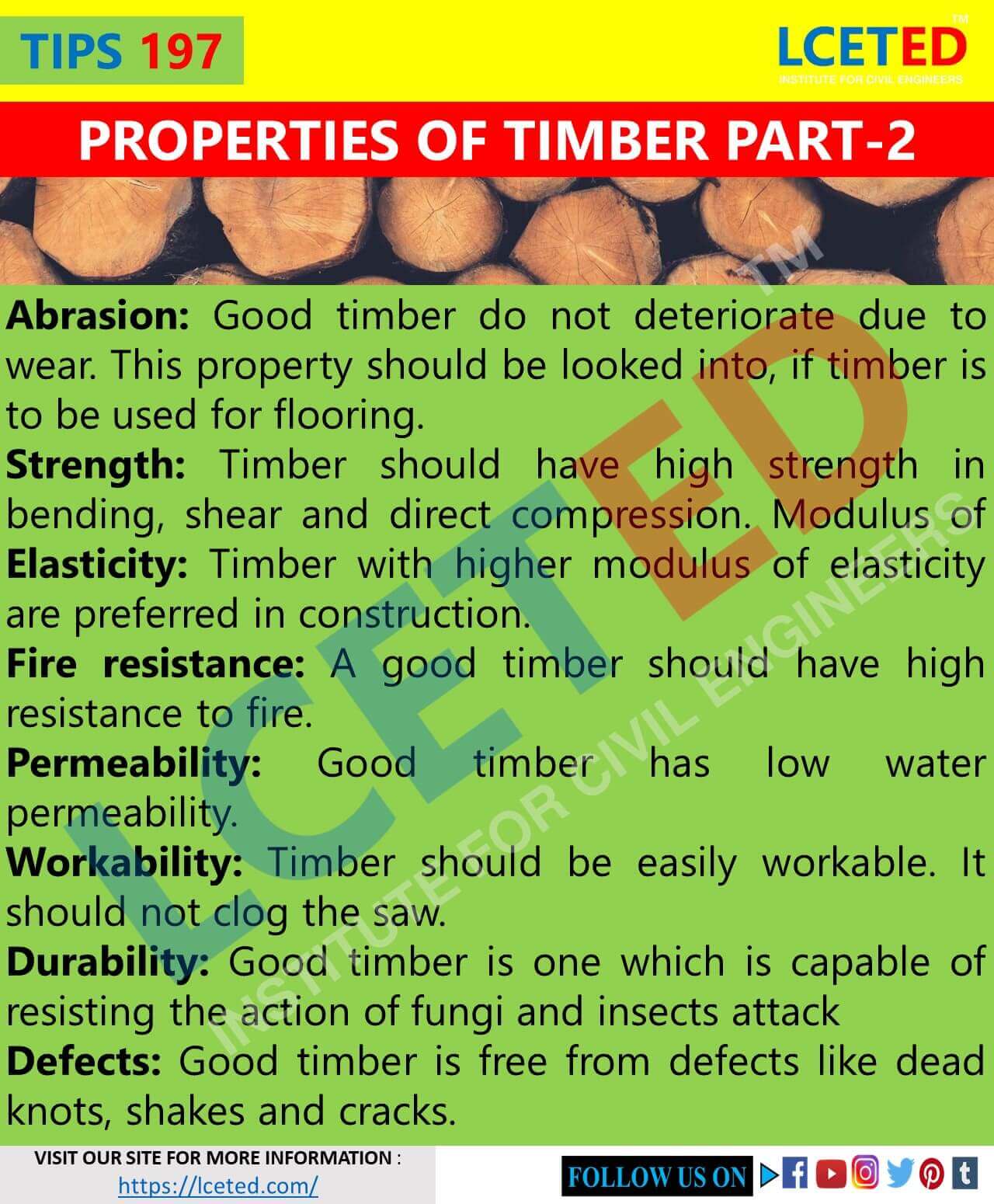 Characteristics Of Good Timber