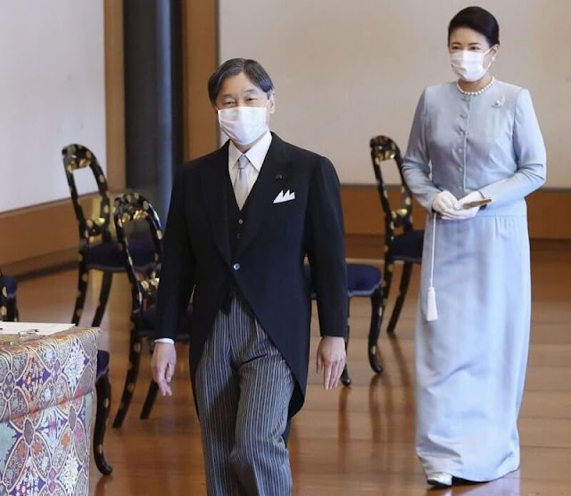 Emperor Naruhito, Empress Masako, Crown Prince Fumihito, Crown Princess Kiko, Princess Kako