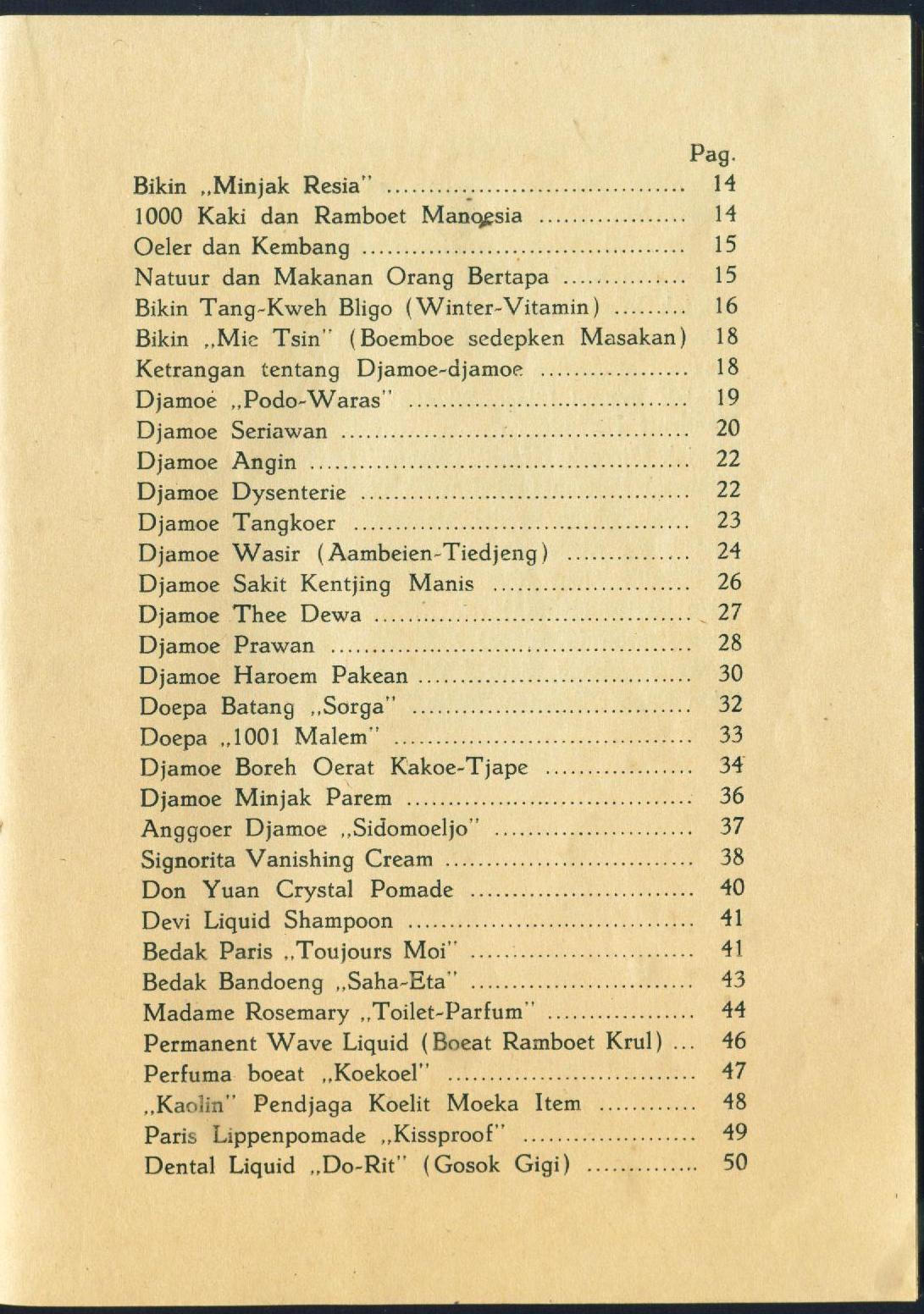 Koleksi Tempo Doeloe Buku jadul th 1941 Resep2 kuno Jamu 