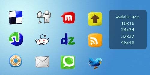 Social bookmark icons