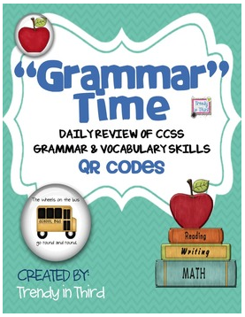 http://www.teacherspayteachers.com/Product/GrammarTime-Daily-Review-of-CCSS-Grammar-Vocabulary-Skills-1116150