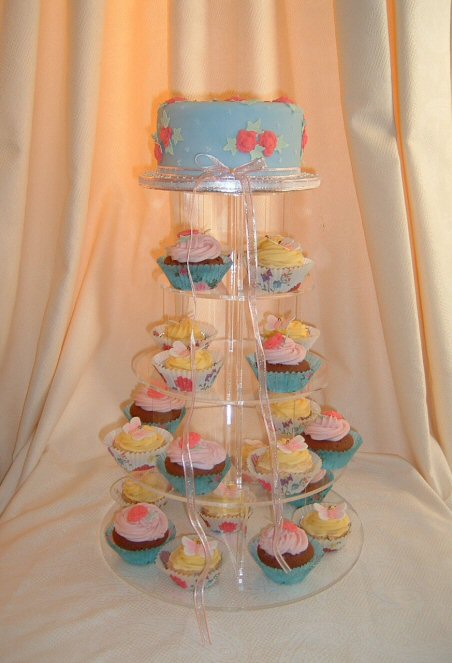 Vintage Wedding Cupcake Tower by Designer Cakes by Sandra
