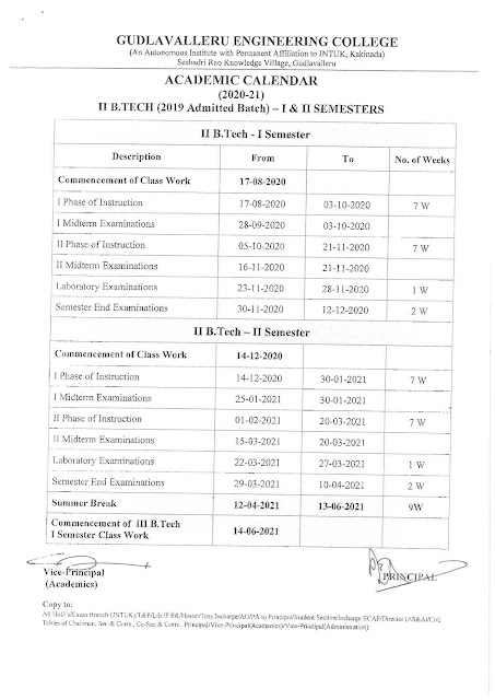 sage college calendar 2021 Academic Calendar 2020 2021 For 2nd 3rd 4th Year B Tech M B A M Tech 2019 Batch Gec Library sage college calendar 2021