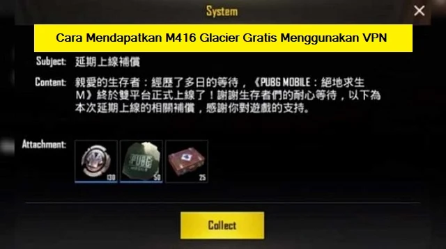 Cara Mendapatkan M416 Glacier Gratis