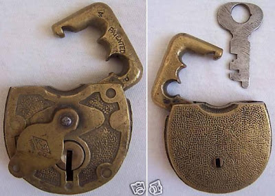 Vintage Antique F-S Hdw Co Brass Padlock Lock