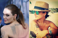 Alizee Shym Angelina Jolie tattooing