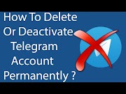 कैसे करे telegram account को delete?