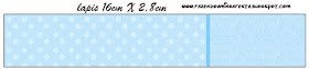 Light Blue with Polka Dots Free Printable Labels.