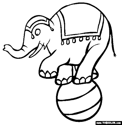 Circus Elephant Coloring Pages