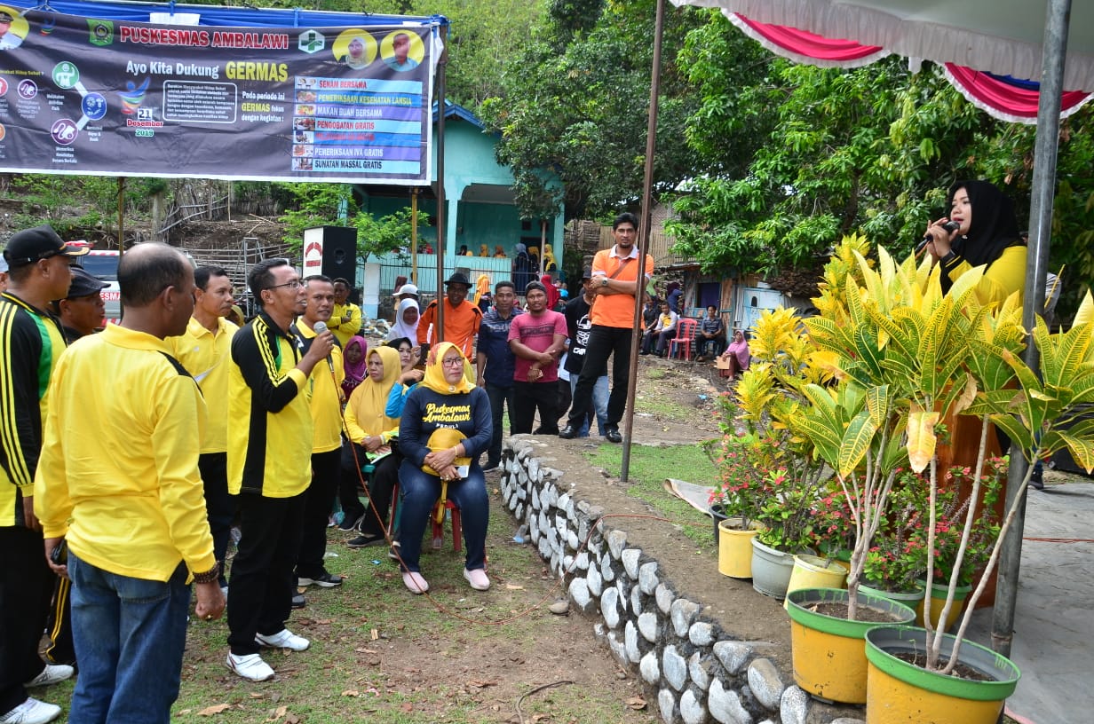 BBGRM Di Ambalawi Bupati Kampanye Pola Hidup Sehat 