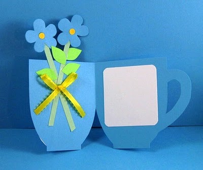 TARJETAS TAZAS CON FLORES