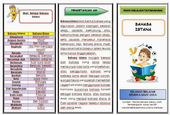 PUSAT SUMBER SK ST FRANCIS: Bahasa Istana