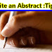 How to write an Abstract:Tips