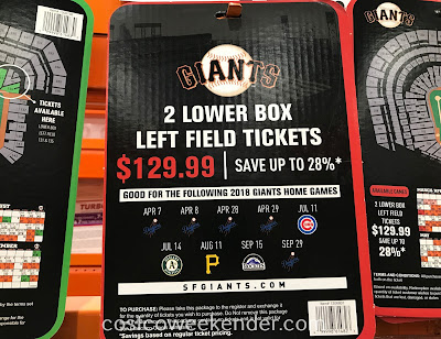 Take your kid to see the San Francisco Giants at AT&T park with 2 lower box left field seats