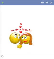 Couple Of Facebook Smileys Are Perfect Match