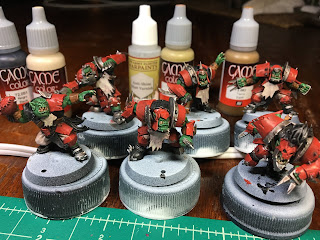 SquadPainter Blood Bowl Orcs GW Drybrushing Speed Painting Ink Wash Tutorial How-To Step by Step