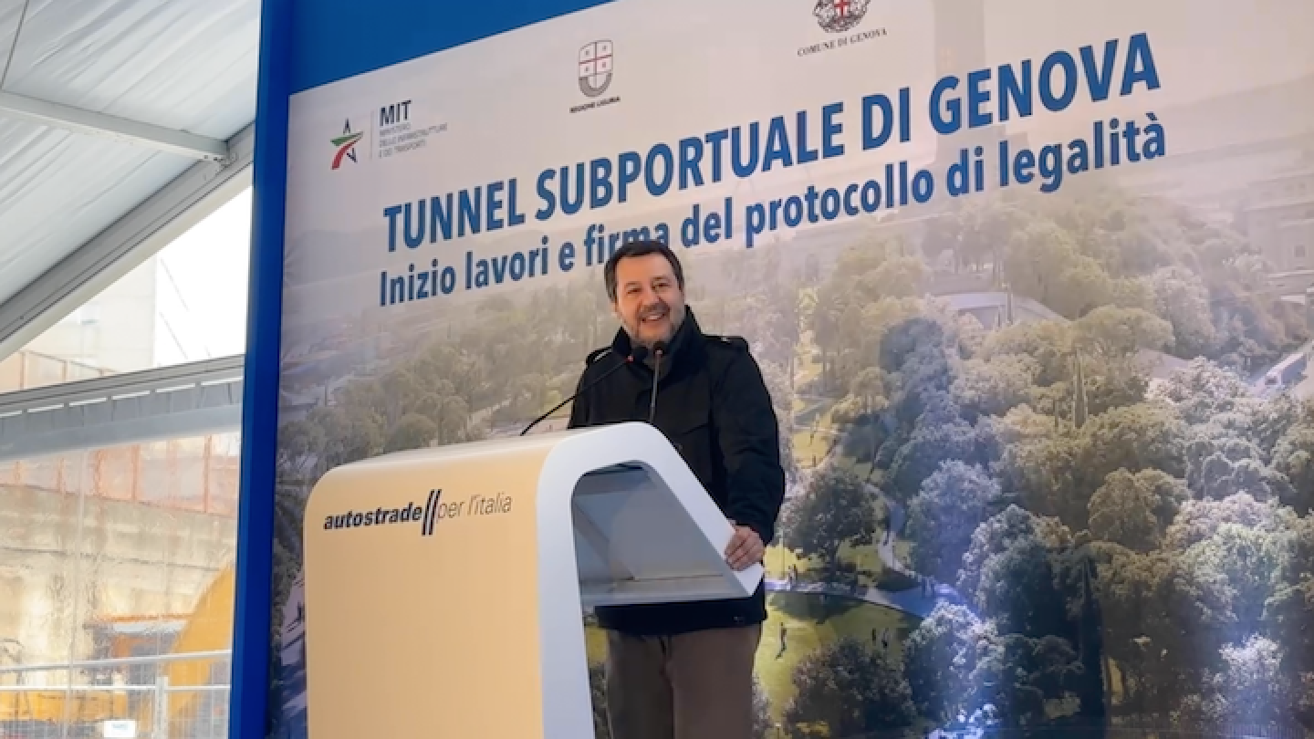 Inaugurazione a Genova del tunnel subportuale