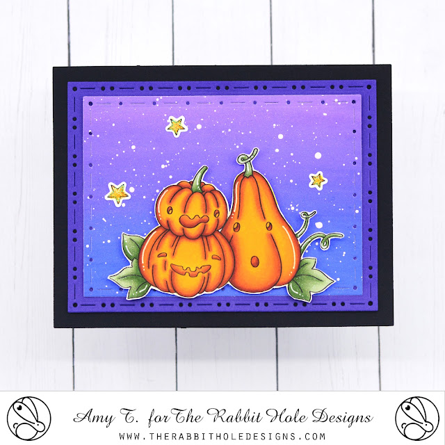 Silly Pumpkins Stamp Set illustrated by Agota Pop, You've Been Framed - Layering Dies by The Rabbit Hole Designs #therabbitholedesignsllc #therabbitholedesigns #trhd