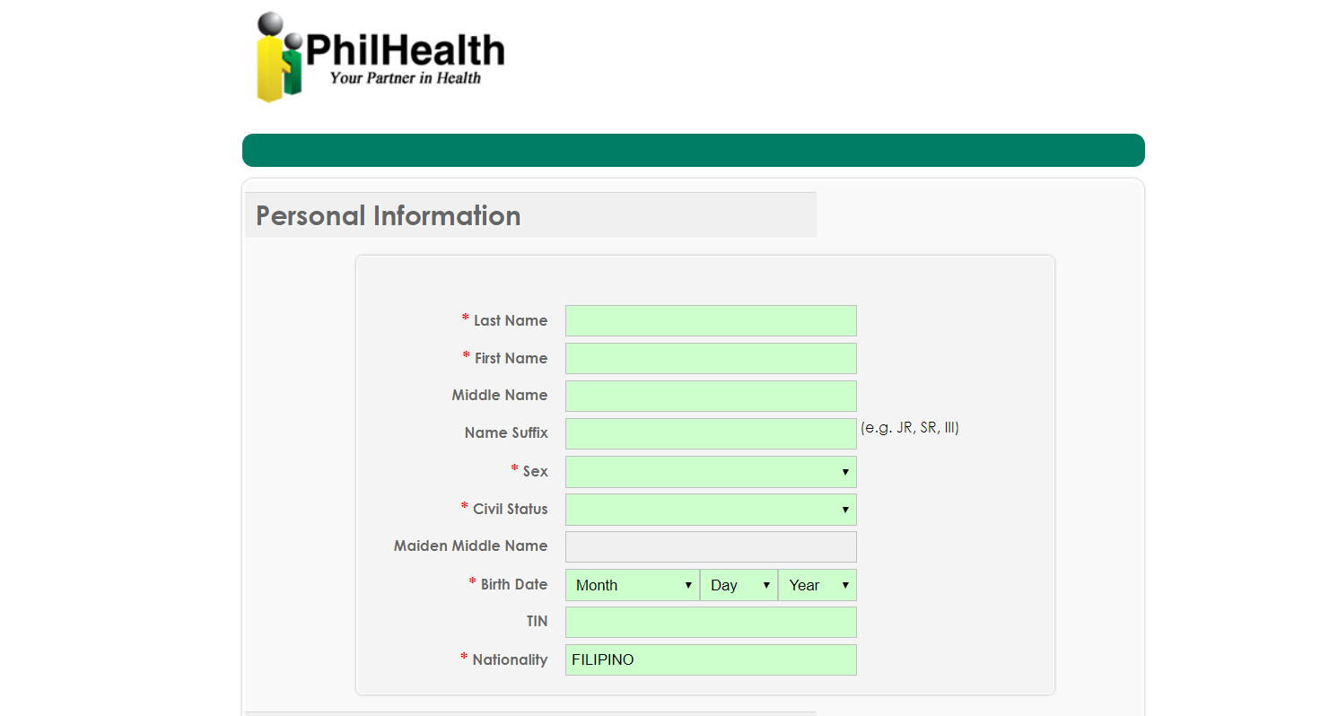 PhilHealth Online Registration