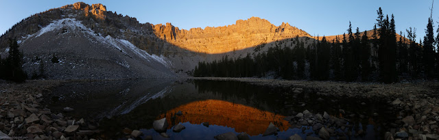 073: light halfway to the lake in a panorama