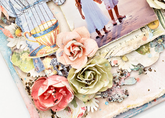 Scraps of Elegance scrapbook kits: Summer layout on canvas video tutorial.  Tiffany created this gorgeous mixed media layout on canvas with our Lisa's Sweet September kit, and did a Youtube step by step tutorial. Find our kits here: www.scrapsofdarkness.com