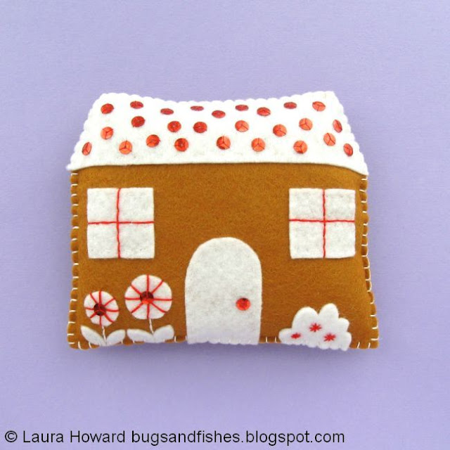 felt gingerbread house