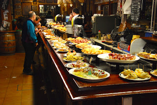 Tapa Pintxos Bar in Parte Viejo Old Town San Sebastian Spain