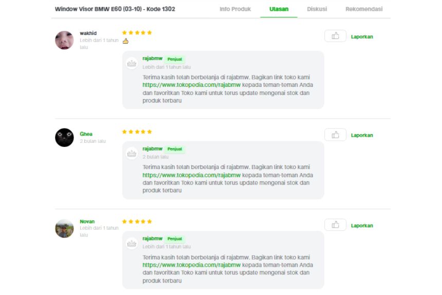 REVIEW WINDOW VISOR E60 DI TOKOPEDIA