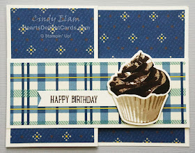 Heart's Delight Cards, Sweet Cupcake, Cupcake Cutouts, Stamp Review Crew - Sweet Cupcake, Masculine Birthday, Stampin' Up!