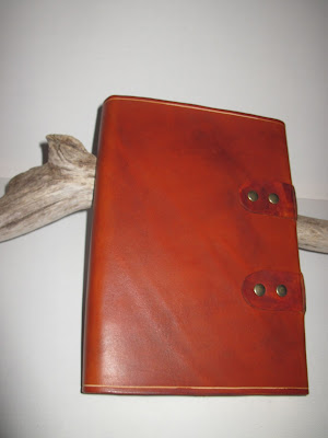 Carnet en cuir marron cuir colibri