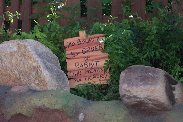 No Bouncing From Rabbit Sign Pooh Play Area Disney World