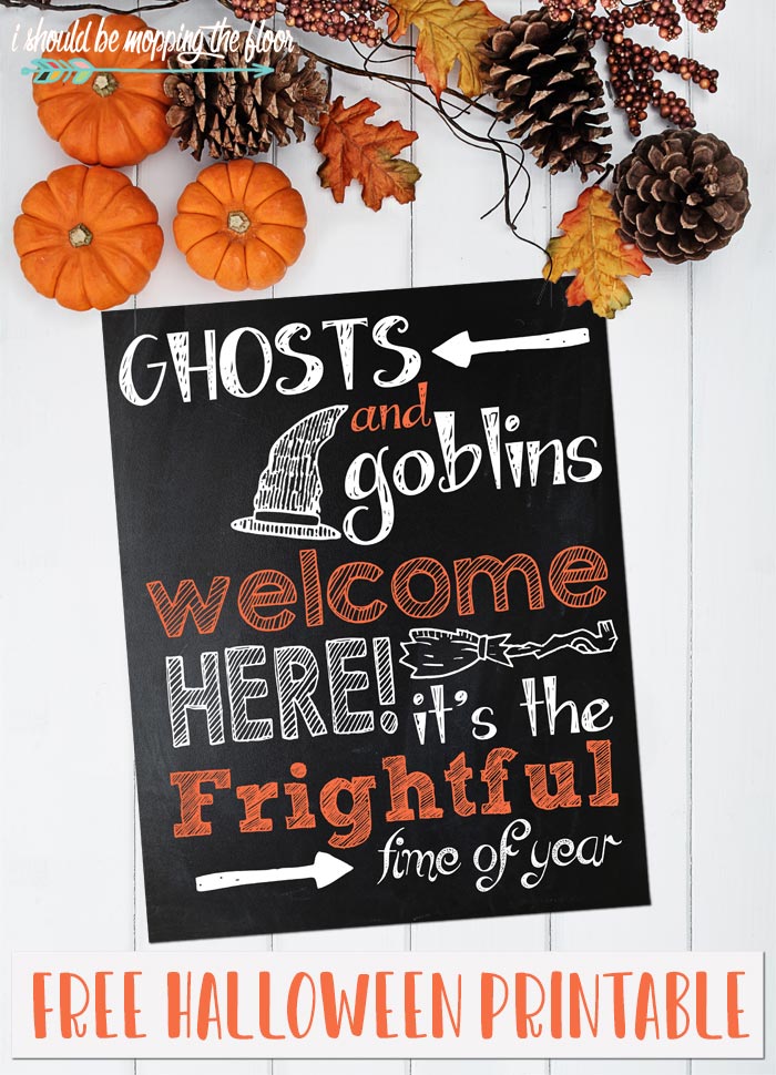 Halloween Chalkboard Printable