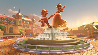 promotional picture of the fountain area from Wii Daisy Circuit