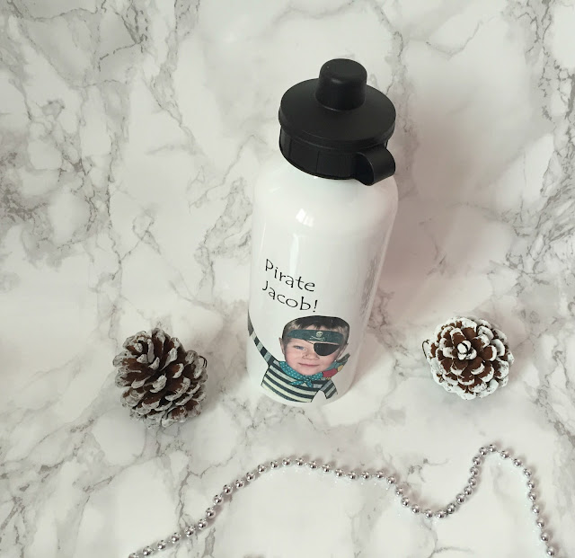 personalised pirate water bottle for children