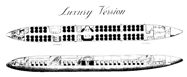 Avro 722 Atlantic Luxury Cabin Layout