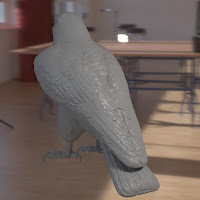 3D model falcon bird basic shape