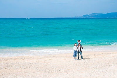 沖縄 家族写真 海