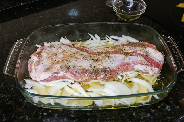 Imagen de preparación de lomo de cerdo asado al horno