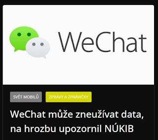 WeChat může zneužívat data, na hrozbu upozornil NÚKIB - AzaNoviny