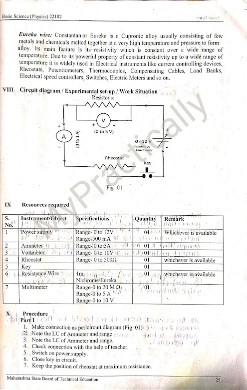 Ohm's Law Practical