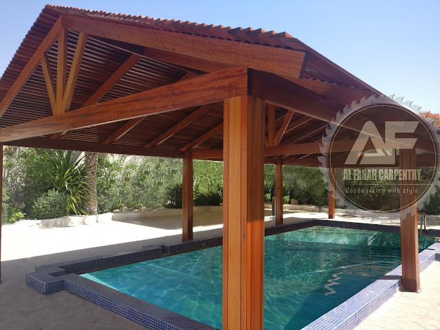 Jumeirah Park Dubai Finish Project Wooden gazebo At The Pool