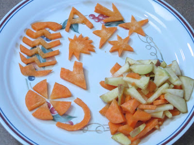 Apple and carrot horse treats