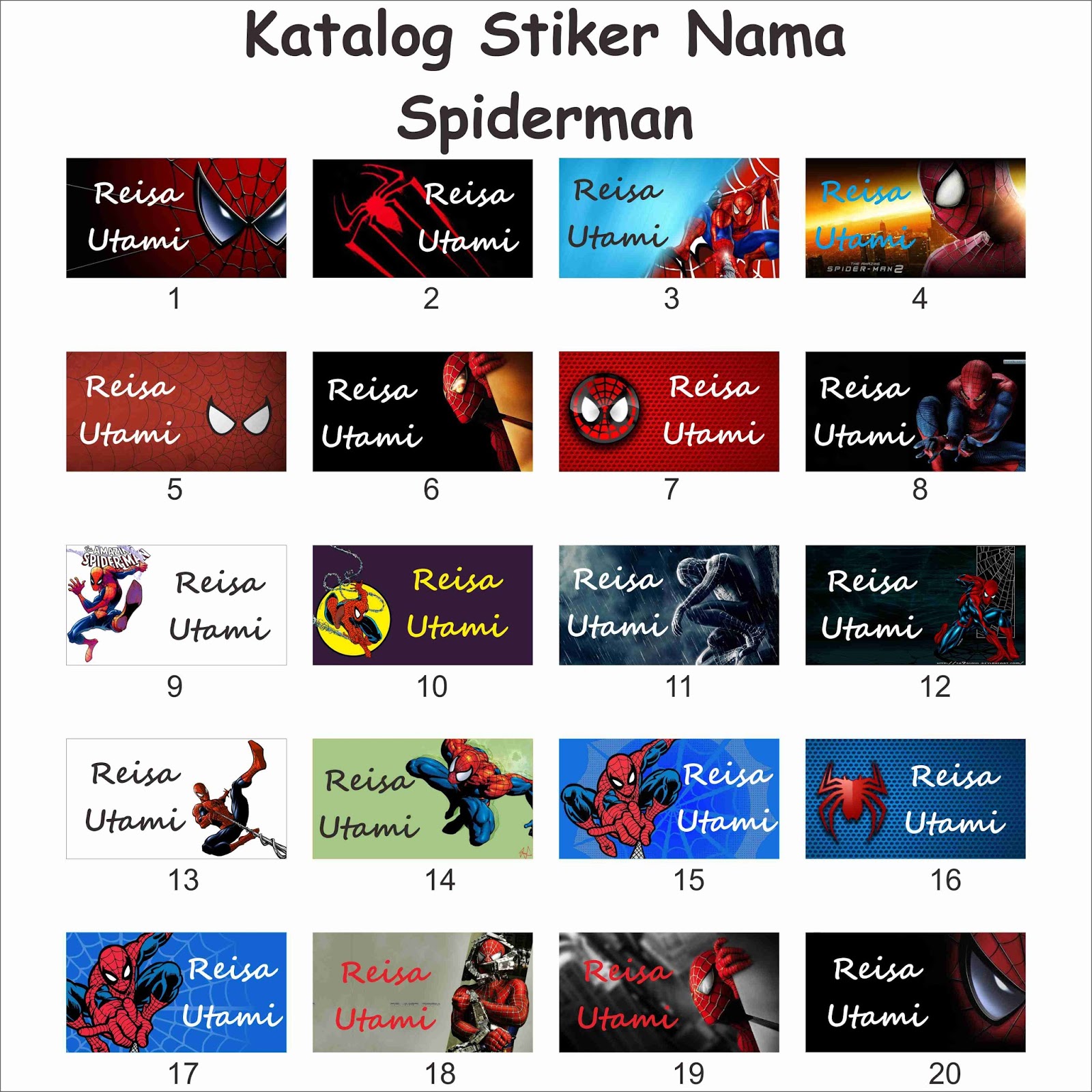 Design Kreatif Kota Malang STIKER  LABEL NAMA  KARAKTER