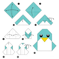 origami de animales pinguino