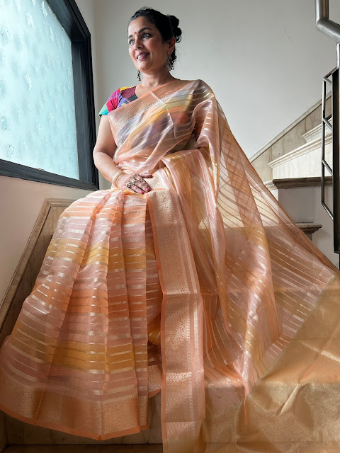 Kaleidoscope of Elegance: Exploring the Multi-Color Kora Silk Saree